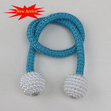 将图片加载到图库查看器，Magnetic Curtain Clip Room Accessories Pearl Ball Curtains Holder Tieback Home Decor Hanging Ball Buckle Tie Back Curtain Tiebacks Pearl Ball Home Curtain Buckle The Most Convenient Tie Backs Weave Clips Rope Straps Holder
