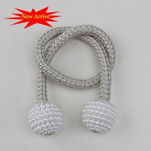 将图片加载到图库查看器，Magnetic Curtain Clip Room Accessories Pearl Ball Curtains Holder Tieback Home Decor Hanging Ball Buckle Tie Back Curtain Tiebacks Pearl Ball Home Curtain Buckle The Most Convenient Tie Backs Weave Clips Rope Straps Holder
