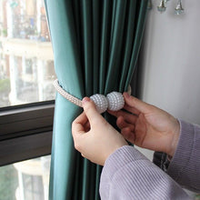 将图片加载到图库查看器，Magnetic Curtain Clip Room Accessories Pearl Ball Curtains Holder Tieback Home Decor Hanging Ball Buckle Tie Back Curtain Tiebacks Pearl Ball Home Curtain Buckle The Most Convenient Tie Backs Weave Clips Rope Straps Holder

