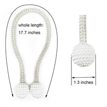 将图片加载到图库查看器，Magnetic Curtain Clip Room Accessories Pearl Ball Curtains Holder Tieback Home Decor Hanging Ball Buckle Tie Back Curtain Tiebacks Pearl Ball Home Curtain Buckle The Most Convenient Tie Backs Weave Clips Rope Straps Holder
