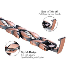 Load image into Gallery viewer, Magnetic Energy Therapy Pain Relief Copper Bracelet Unisex
