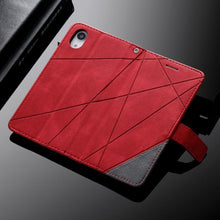 Load image into Gallery viewer, Magnetic Leather Case For iPhone 14 13 12 Mini 11 Pro Max XS XR 7 8 6 6S Plus SE 2023 Luxury Wallet Flip Card Holder Stand Cover Leather Wallet Case Magnetic Buckle Flip Folio Cover For iPhone

