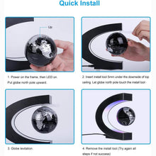 将图片加载到图库查看器，Magnetic Levitation Globe with LED Light
