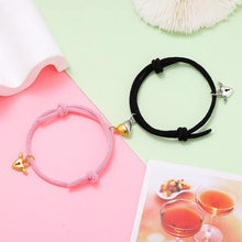 Load image into Gallery viewer, Magnetic Love Heart Attraction Couple Bracelets Distance Relationship Braid Rope Bracelet Magnet Matching Couples Mutual Attraction Couples Bracelets Matching Bracelets For Couples Magnetic Peach Heart Bracelet For Girlfriend
