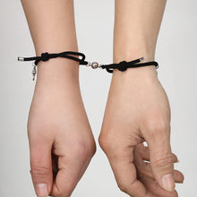 Load image into Gallery viewer, Magnetic Love Heart Attraction Couple Bracelets Distance Relationship Braid Rope Bracelet Magnet Matching Couples Mutual Attraction Couples Bracelets Matching Bracelets For Couples Magnetic Peach Heart Bracelet For Girlfriend
