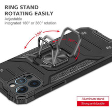 Load image into Gallery viewer, Magnetic Metal Ring Stand Holder Phone Case Cover For iPhone 11 12 13 14 Pro Max Xs XR X 8 7 6 6s Plus Rotating Ring Kickstand Fit Magnetic Car Mount Heavy Duty Dual Layer Shockproof Phone Case
