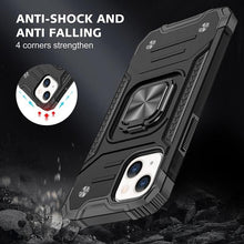 Load image into Gallery viewer, Magnetic Metal Ring Stand Holder Phone Case Cover For iPhone 11 12 13 14 Pro Max Xs XR X 8 7 6 6s Plus Rotating Ring Kickstand Fit Magnetic Car Mount Heavy Duty Dual Layer Shockproof Phone Case
