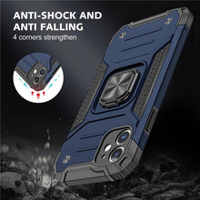 Load image into Gallery viewer, Magnetic Metal Ring Stand Holder Phone Case Cover For iPhone 11 12 13 14 Pro Max Xs XR X 8 7 6 6s Plus Rotating Ring Kickstand Fit Magnetic Car Mount Heavy Duty Dual Layer Shockproof Phone Case
