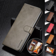 Load image into Gallery viewer, Magnetic PU Leather Wallet-Style Phone Case Fashion Flip Case with Card Slot Leather Case for Xiaomi 12T 11T Poco X4 GT X3 M3 M4 Pro NFC F4 F3 Flip Cover Mi 11 Lite 10T Redmi 9C Note 11S 10S 9S 9T 9A 8T 7
