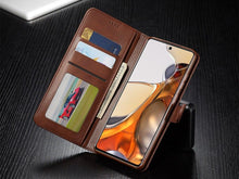 Load image into Gallery viewer, Magnetic PU Leather Wallet-Style Phone Case Fashion Flip Case with Card Slot Leather Case for Xiaomi 12T 11T Poco X4 GT X3 M3 M4 Pro NFC F4 F3 Flip Cover Mi 11 Lite 10T Redmi 9C Note 11S 10S 9S 9T 9A 8T 7
