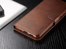 Load image into Gallery viewer, Magnetic PU Leather Wallet-Style Phone Case Fashion Flip Case with Card Slot Leather Case for Xiaomi 12T 11T Poco X4 GT X3 M3 M4 Pro NFC F4 F3 Flip Cover Mi 11 Lite 10T Redmi 9C Note 11S 10S 9S 9T 9A 8T 7
