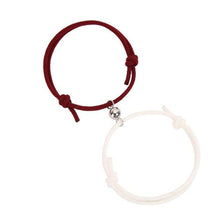 Load image into Gallery viewer, Magnetic Simple Matching Bracelets For Couples Silver Alloy Magnet Charm Adjustable Trendy Red Rope Couples Bracelets Vows Of Eternal Love Adjustable Jewelry Gifts Set
