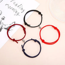 Load image into Gallery viewer, Magnetic Simple Matching Bracelets For Couples Silver Alloy Magnet Charm Adjustable Trendy Red Rope Couples Bracelets Vows Of Eternal Love Adjustable Jewelry Gifts Set

