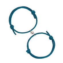 Load image into Gallery viewer, Magnetic Simple Matching Bracelets For Couples Silver Alloy Magnet Charm Adjustable Trendy Red Rope Couples Bracelets Vows Of Eternal Love Adjustable Jewelry Gifts Set
