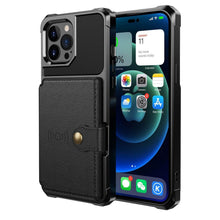 Load image into Gallery viewer, Magnetic Wallet Leather Case For iPhone 14 13 12 11 Pro Max XS Phone Cases Stand X  Anti drop Cards Soft Cover Functional Case Compatible with iPhone
