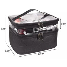 将图片加载到图库查看器，Makeup Bags Double layer Travel Cosmetic Cases
