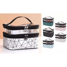 将图片加载到图库查看器，Makeup Bags Double layer Travel Cosmetic Cases
