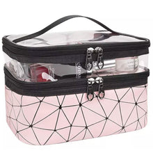 将图片加载到图库查看器，Makeup Bags Double layer Travel Cosmetic Cases
