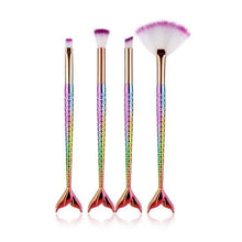 Load image into Gallery viewer, Makeup Brushes Kit Natural Tool Pencil Cosmetics Foundation Artist Mermaid Highlighter Face Set Of Bronzer Eyeshadow Lip
