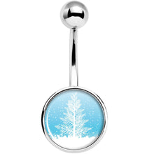 Load image into Gallery viewer, Winter Snow Covered Tree Belly Ring
