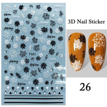 将图片加载到图库查看器，Maple Leaves 3D Nail Stickers Fall Leaf Flowers Line Sliders For Nails Self Adhesive Stickers Autumn Manicuring Decals Transfer Nail Decals Sticker For Pretty Girl Self-Adhesive Nail Decals Designer Nail Stickers for Acrylic
