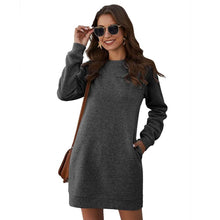 将图片加载到图库查看器，Marble Knit Mini Sweatshirt Dress
