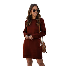 将图片加载到图库查看器，Marble Knit Mini Sweatshirt Dress
