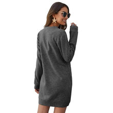 将图片加载到图库查看器，Marble Knit Mini Sweatshirt Dress
