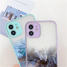 将图片加载到图库查看器，Marble Pattern Aesthetic Silicone Ultra Thin Scratch-Resistant Shockproof Mobile Phone Case For iPhone 11 Case Stylish Soft Camera Protective Cover For iPhone 12 Pro Max Mini XR XS Max X 7 8 Plus Case
