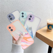 将图片加载到图库查看器，Marble Pattern Aesthetic Silicone Ultra Thin Scratch-Resistant Shockproof Mobile Phone Case For iPhone 11 Case Stylish Soft Camera Protective Cover For iPhone 12 Pro Max Mini XR XS Max X 7 8 Plus Case
