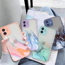 将图片加载到图库查看器，Marble Pattern Aesthetic Silicone Ultra Thin Scratch-Resistant Shockproof Mobile Phone Case For iPhone 11 Case Stylish Soft Camera Protective Cover For iPhone 12 Pro Max Mini XR XS Max X 7 8 Plus Case
