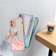 将图片加载到图库查看器，Marble Pattern Aesthetic Silicone Ultra Thin Scratch-Resistant Shockproof Mobile Phone Case For iPhone 11 Case Stylish Soft Camera Protective Cover For iPhone 12 Pro Max Mini XR XS Max X 7 8 Plus Case
