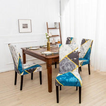 Load image into Gallery viewer, Marble Printed Stretch Chair Cover For Dining Room Office Banquet Chair Protector Elastic Material Armchair Cover  Chair Cover Chair Slipcover Marble Background Texture Parson Chair
