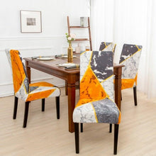 Load image into Gallery viewer, Marble Printed Stretch Chair Cover For Dining Room Office Banquet Chair Protector Elastic Material Armchair Cover  Chair Cover Chair Slipcover Marble Background Texture Parson Chair
