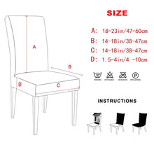 Load image into Gallery viewer, Marble Stretch Chair Cover For Dining Room Anti-Dirty Elastic Seat Cover Removable Slipcover For Banquet Wedding Party Glitter Crackle Chair Covers for Dining Room/Kitchen/Hotel/Ceremony, White Marble Soft Stretch Chair Protectors Removable Washable Slipc

