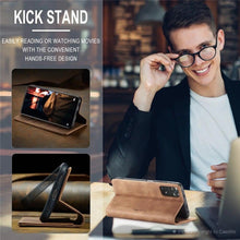 Load image into Gallery viewer, Matte Leather Case for Xiaomi Mi 9T CC9 10T 11T 12T Pro Lite 5G Redmi Note 8 9s 10 11 11S Pro Wallet Flip Cover Poco F3 M3 Pro  Women with Card Holder Kickstand Magnetic Leather Flip Case
