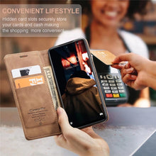 Load image into Gallery viewer, Matte Leather Case for Xiaomi Mi 9T CC9 10T 11T 12T Pro Lite 5G Redmi Note 8 9s 10 11 11S Pro Wallet Flip Cover Poco F3 M3 Pro  Women with Card Holder Kickstand Magnetic Leather Flip Case
