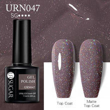 将图片加载到图库查看器，Matte Pink Blue Gel Nail Polish Semi Permanent LED Nail Art Design Elegant Warm Colors For Womens
