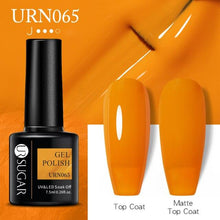 将图片加载到图库查看器，Matte Pink Blue Gel Nail Polish Semi Permanent LED Nail Art Design Elegant Warm Colors For Womens
