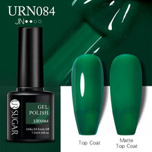 将图片加载到图库查看器，Matte Pink Blue Gel Nail Polish Semi Permanent LED Nail Art Design Elegant Warm Colors For Womens
