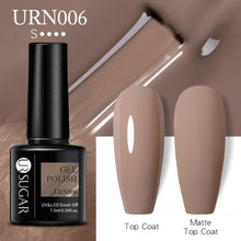 将图片加载到图库查看器，Matte Pink Blue Gel Nail Polish Semi Permanent LED Nail Art Design Elegant Warm Colors For Womens
