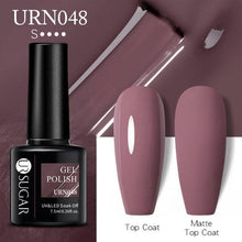 将图片加载到图库查看器，Matte Pink Blue Gel Nail Polish Semi Permanent LED Nail Art Design Elegant Warm Colors For Womens
