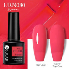 将图片加载到图库查看器，Matte Pink Blue Gel Nail Polish Semi Permanent LED Nail Art Design Elegant Warm Colors For Womens
