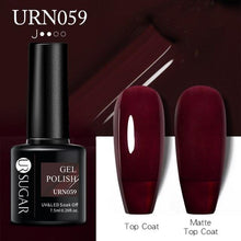 将图片加载到图库查看器，Matte Pink Blue Gel Nail Polish Semi Permanent LED Nail Art Design Elegant Warm Colors For Womens
