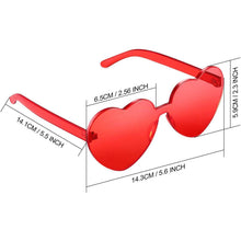 Load image into Gallery viewer, Maxdot Heart Shape Sunglasses Party Sunglasses
