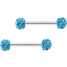 Load image into Gallery viewer, 14G 9/16 All About Fun Barbell Nipple Ring Pack Set of 6
