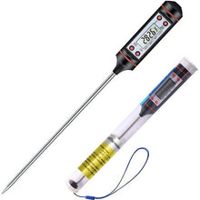 将图片加载到图库查看器，Meat Thermometer Digital Cooking Food Digital Candy Cooking Thermometer Kitchen Cooking Thermometer Instant Read for BBQ Grill Oil Milk Bath Water Deep Fry Kitchen BBQ Probe Water Milk Oil Liquid Oven Digital Temperature Sensor Meter Thermocouple
