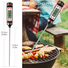 将图片加载到图库查看器，Meat Thermometer Digital Cooking Food Digital Candy Cooking Thermometer Kitchen Cooking Thermometer Instant Read for BBQ Grill Oil Milk Bath Water Deep Fry Kitchen BBQ Probe Water Milk Oil Liquid Oven Digital Temperature Sensor Meter Thermocouple
