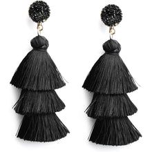 Load image into Gallery viewer, Me&amp;Hz Colorful Layered Tassel Earrings
