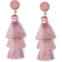 Load image into Gallery viewer, Me&amp;Hz Colorful Layered Tassel Earrings
